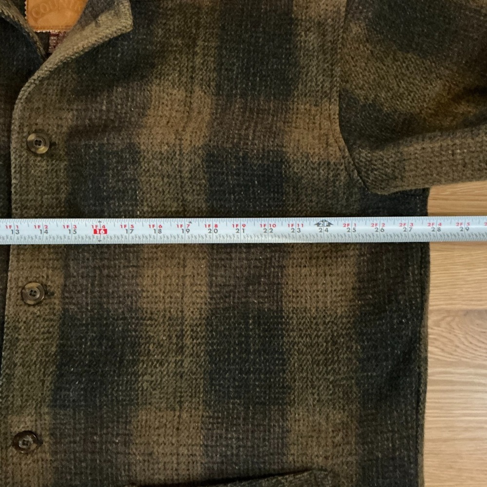 Urban Equipment Wool Plaid Barn Jacket Leather Collar Large Brown Grandpa‎ Core - Picture 6 of 8
